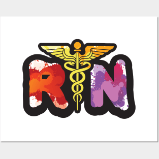 'RN - Registered Nurse' Awesome Nurse Gift Posters and Art